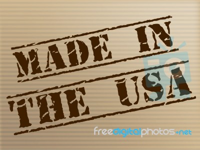 Made In Usa Represents United States And Americas Stock Image