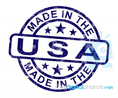 Made In Usa Stamp Stock Image