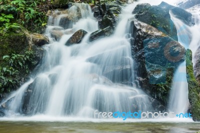 Mae Kampong Waterfall Stock Photo