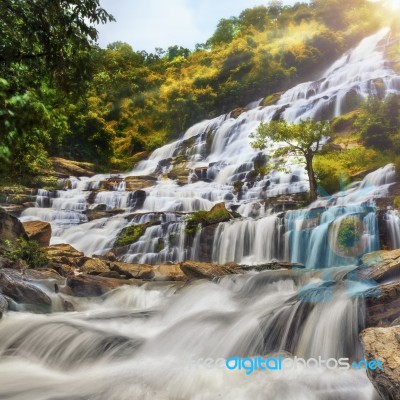 Mae Ya Waterfall Stock Photo