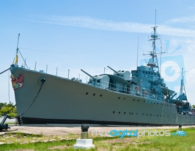 Maeklong Warship Stock Photo