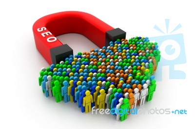 Magnet With People Stock Image