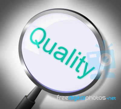 Magnifier Quality Means Approval Check And Satisfaction Stock Image