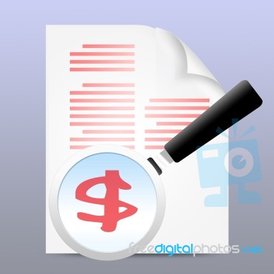 Magnifying Glass With Text Stock Image