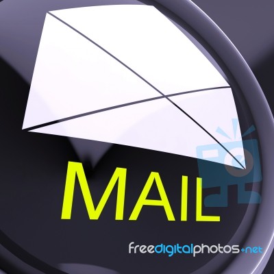 Mail Envelope Shows Sending And Receiving Message Or Goods Stock Image