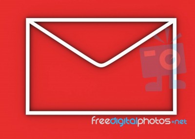 Mail On Red Background Stock Image