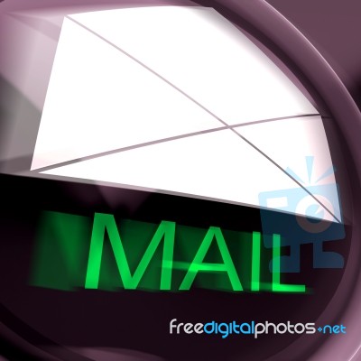 Mail Postage Shows Sending And Receiving Message Or Goods Stock Image