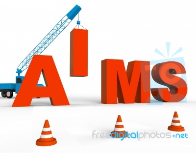 Make Aims Indicates Aspiration And Purpose 3d Rendering Stock Image