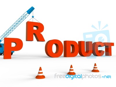 Make Product Represents Industry Manufacturing 3d Rendering Stock Image