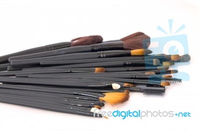 Make Up Brushes Set Stock Photo