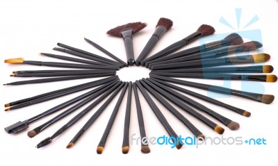 Make Up Brushes Set Stock Photo