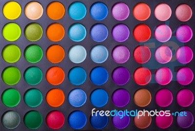 Make-up Colorful Eyeshadow Palettes Stock Photo