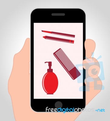 Makeup Online Shows Internet Cosmetics 3d Illustration Stock Image