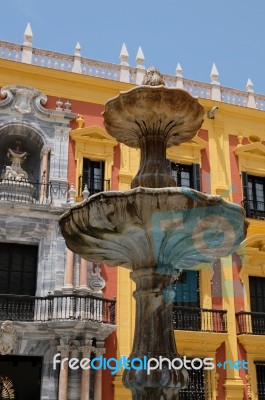 Malaga, Andalucia/spain - July 5 : Baroque Bishop's Palace Desig… Stock Photo