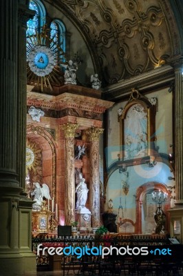 Malaga, Andalucia/spain - July 5 : Interior View Of The Cathedra… Stock Photo