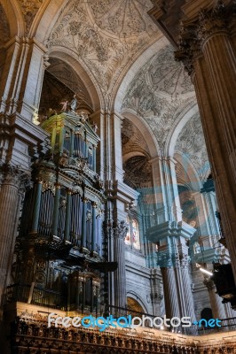 Malaga, Andalucia/spain - July 5 : Interior View Of The Cathedra… Stock Photo