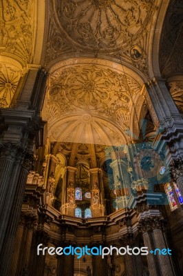 Malaga, Andalucia/spain - July 5 : Interior View Of The Cathedra… Stock Photo