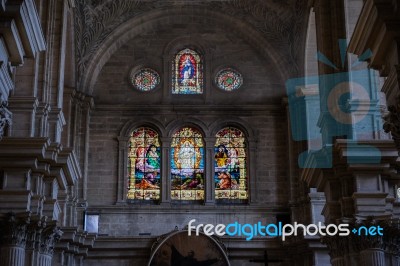 Malaga, Andalucia/spain - July 5 : Interior View Of The Cathedra… Stock Photo