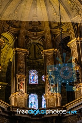 Malaga, Andalucia/spain - July 5 : Interior View Of The Cathedra… Stock Photo