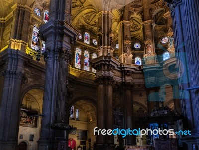 Malaga, Andalucia/spain - July 5 : Interior View Of The Cathedra… Stock Photo