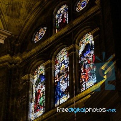 Malaga, Andalucia/spain - July 5 : Interior View Of The Cathedra… Stock Photo