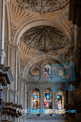 Malaga, Andalucia/spain - July 5 : Interior View Of The Cathedra… Stock Photo