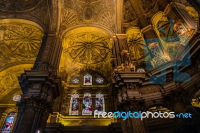 Malaga, Andalucia/spain - July 5 : Interior View Of The Cathedra… Stock Photo