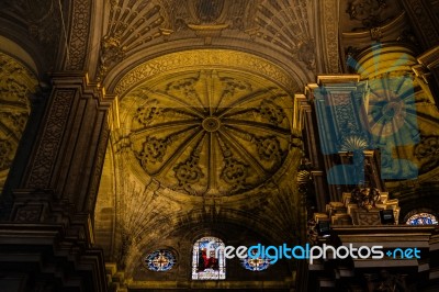 Malaga, Andalucia/spain - July 5 : Interior View Of The Cathedra… Stock Photo