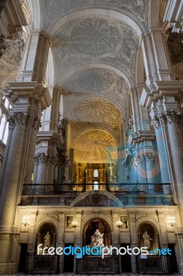 Malaga, Andalucia/spain - July 5 : Interior View Of The Cathedra… Stock Photo