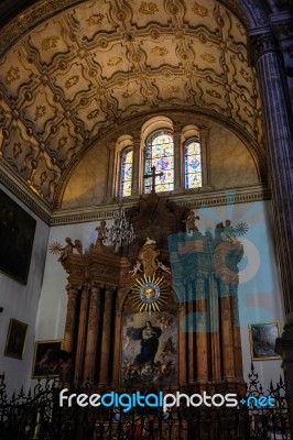 Malaga, Andalucia/spain - July 5 : Interior View Of The Cathedra… Stock Photo