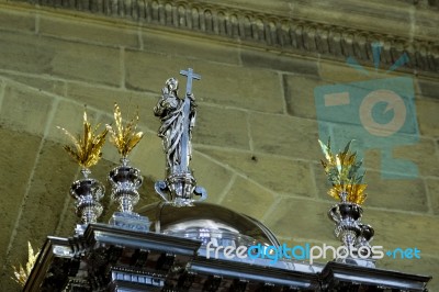 Malaga, Andalucia/spain - July 5 : Interior View Of The Cathedra… Stock Photo