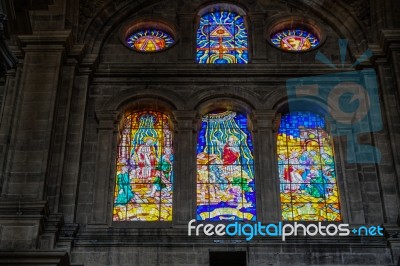 Malaga, Andalucia/spain - July 5 : Interior View Of The Cathedra… Stock Photo