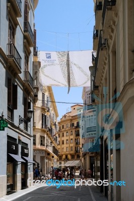 Malaga, Andalucia/spain - July 5 :view Of The City Centre Of Mal… Stock Photo