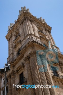 Malaga, Andalucia/spain - July 5 : View Towards The Cathedral In… Stock Photo