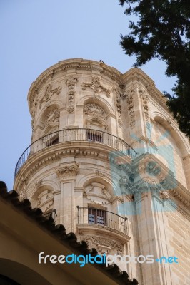 Malaga, Andalucia/spain - July 5 : View Towards The Cathedral In… Stock Photo