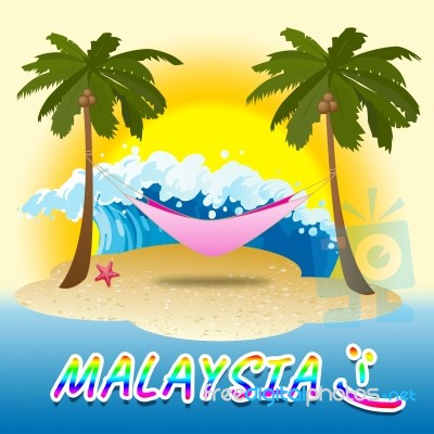 Malaysia Holiday Shows Kuala Lumpur And Beaches Stock Image