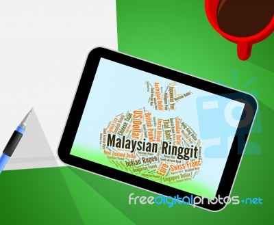 Malaysian Ringgit Represents Exchange Rate And Forex Stock Image