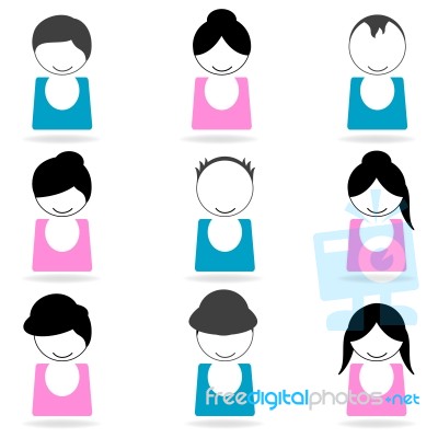 Male And Female Icons Stock Image