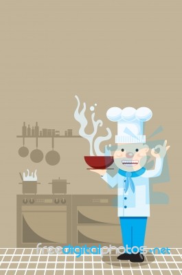 Male Chef With Dish Stock Image