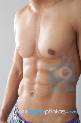 Male Chest And Muscles Stock Photo