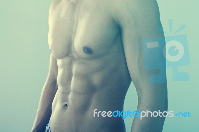 Male Chest And Muscles Stock Photo