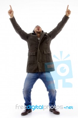 Male Dancing With Listening Music Stock Photo