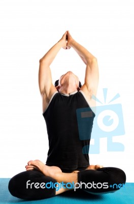 Male Doing Yoga Stock Photo