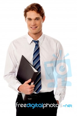 Male Executive Ready To Attend Meeting Stock Photo