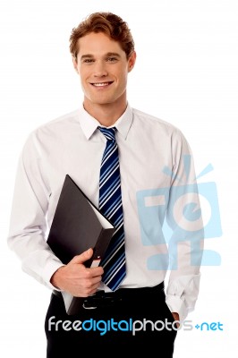 Male Executive Ready To Attend Meeting Stock Photo