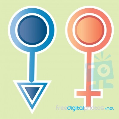 Male Female Icon  Design Stock Image