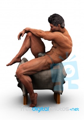 Male Model Relaxing Stock Image