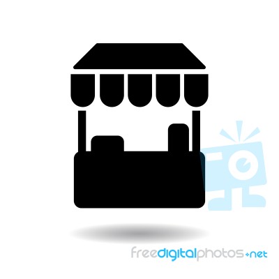 Mall Stand Icon  Illustration Eps10 On White Background Stock Image