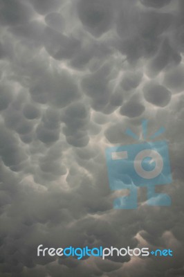 Mammatus Clouds Stock Photo