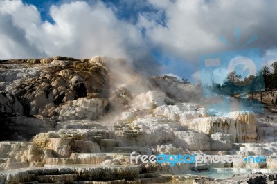 Mammoth Hot Springs Stock Photo